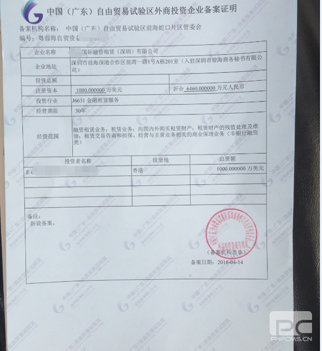 前海外商投资