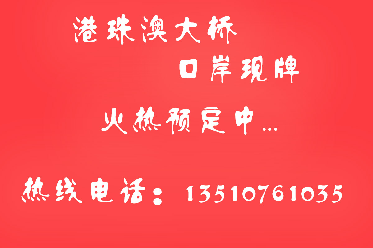 港珠澳大桥车牌火热预定中